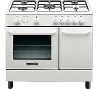 La Germania Cucina a Gas 5 Fuochi con Forno a Gas con Grill Larghezza 90 cm Profondit 60 cm colore Bianco - SP95 C 21 W (Coperchio non Incluso)