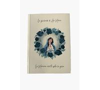 La ghirlanda di Ave Maria - Quaderno A5, 128 pagine, copertina in cartoncino avoriato con stampa a colori della Madonna. Alette segnalibro, pagine interne uso mano. (Azzurro)
