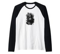 La Gioconda Monalisa Grunge di Leonardo Davinci Maglia con Maniche Raglan