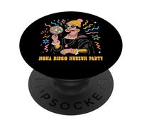 La Gioconda Museo Disco Party Divertente Monna Lisa Grafica PopSockets PopGrip Adesivo