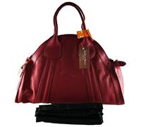La Gioe Di Toscana Donna Cupola Borsa a Tracolla, Pelle, Marrone, XL