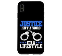 La giustizia dell"ufficiale di polizia non è una parola che è uno stile di vita Custodia per iPhone XS Max