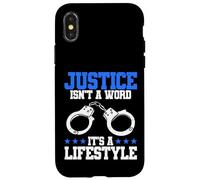 La giustizia dell"ufficiale di polizia non è una parola che è uno stile di vita Custodia per iPhone X/XS