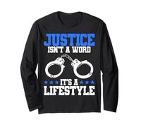La Giustizia dellufficiale di Polizia Non è Una Parola Che è Uno Stile di Vita Maglia a Manica