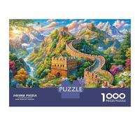 La Grande Muraglia - Cina Puzzle 1000 Pezzi, Jigsaw Puzzle Difficili Per Adulti E Ragazzi Dai 14 Anni in Su, Home Giochi Puzzle 38x26cm/1000pcs