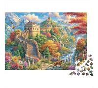 La Grande Muraglia_ Cina Puzzle 1000 Pezzi, Puzzle Impossibile 1000 Pezzi, Gioco Di Sfida Intellettuale 38x26cm/1000pcs