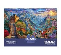 La Grande Muraglia_ Cina Puzzle 1000 Pezzi | Puzzle Per Adulti E Bambini | Per Tutta La Famiglia | Con Una Misura Di 38x26cm/1000pcs