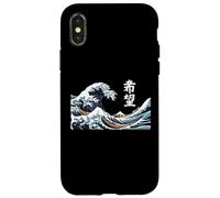 La grande onda della speranza Kanji Art giapponese Custodia per iPhone X/XS