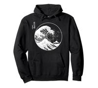 La grande ondata al largo di Kanagawa Hokusai Art Felpa con Cappuccio