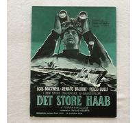La grande speranza Lois Maxwell, Renato Baldini 1954 Danish Movie Program