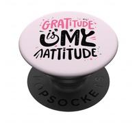 La gratitudine è il mio atteggiamento Mentalità positiva Inspirational PopSockets PopGrip Adesivo