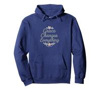 La grazia cambia tutto Elegante Christian Faith Apparel Felpa con Cappuccio