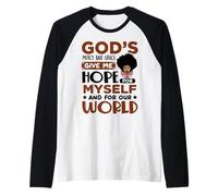 La Grazia della Misericordia di Dio Mi dà Speranza per Le Donne Nere Crist Maglia con Maniche Raglan