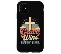 La grazia vince ogni volta che Christian Cross nasce di nuovo in Gesù Custodia per iPhone 11