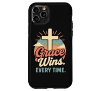 La grazia vince ogni volta che Christian Cross nasce di nuovo in Gesù Custodia per iPhone 11 Pro