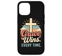 La grazia vince ogni volta che Christian Cross nasce di nuovo in Gesù Custodia per iPhone 12/12 Pro