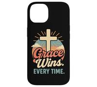 La grazia vince ogni volta che Christian Cross nasce di nuovo in Gesù Custodia per iPhone 14