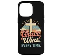 La grazia vince ogni volta che Christian Cross nasce di nuovo in Gesù Custodia per iPhone 14 Pro Max