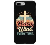 La grazia vince ogni volta che Christian Cross nasce di nuovo in Gesù Custodia per iPhone 7 Plus/8 Plus
