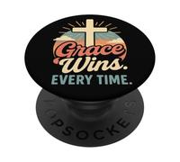 La grazia vince ogni volta che Christian Cross nasce di nuovo in Gesù PopSockets PopGrip Adesivo