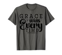 La Grazia Vintage Vince Ogni Volta - Versetto della Bibbia Fede Cristiana Maglietta