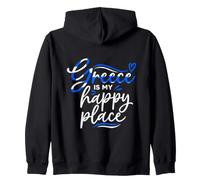 La Grecia è Il Mio Posto Felice Amante delle Vacanze greche Felpa con Cappuccio
