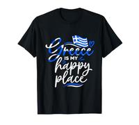 La Grecia è Il Mio Posto Felice Amante delle Vacanze greche Maglietta