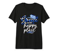 La Grecia è Il Mio Posto Felice Amante delle Vacanze greche Maglietta Premium