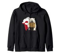 La Groenlandia Non è in Vendita Protesta della Mappa della Bandiera dell'orso Polare Felpa con Cappuccio