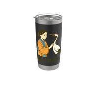 La gru grata Tsuru no Ongaeshi Bicchiere termico in acciaio inox doppia parete