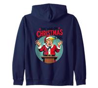 La Guerra al Natale è Reale - Angry Santa President Felpa con Cappuccio