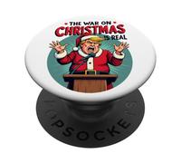 La guerra al Natale è reale - Angry Santa President PopSockets PopGrip Adesivo