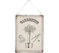 La Hacienda Targa da giardinaggio in metallo goffrato, 40 x 30 cm