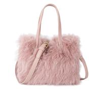 LA HUATE Borsa Tote da donna in finta pelliccia, morbida borsa a tracolla in peluche, graziosa borsa invernale calda, rosa, Taglia unica