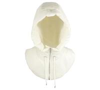 LA HUATE Cappello invernale caldo con cappuccio con cappuccio sciarpa cappello impermeabile antivento sci cap zip up per donne uomini, bianco, Taglia unica