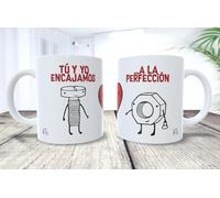 La Huella Tazza personalizzata. Confezione da 2 tazze. Tu ed io ci siamo adattati alla perfezione. Ideale per chi è nato per amare e riunirsi.