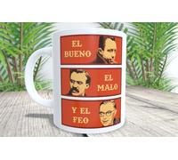La Huella Tazza personalizzata Il bene, il cattivo e il brutto. Per tutti gli amanti del buon cinema e della migliore filosofia, mano di Camus, Nietzsche e Sartre.