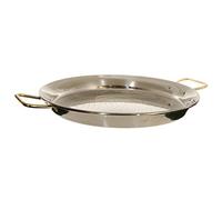 La Ideal Padella per Paella, in Acciaio Inox, Argento, 50 cm, Confezione da 2