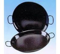 La Ideal Padella per Paella in Acciaio smaltato, Nero, 24 cm