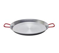 La Ideal Paellera in Ferro Spazzolato Pellera, Acciaio, Argento, 55 cm