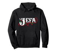 La Jefa The Boss in Spagnolo Divertente Frase Messicana Felpa con Cappuccio