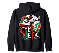 La Jefa The Boss in Spagnolo Divertente Frase Messicana Felpa con Cappuccio