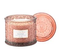 LA JOLIE MUSE Candela profumata, legno di sandalo e rosa, candela di soia grande con 2 stoppini, regalo per a romaterapia, regalo di lusso per la casa per donna e uomo, durata di oltre 60 ore, 340 g