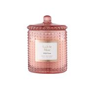 LA JOLIE MUSE Candela Profumata Rosa Selvatica, Candela in Cera Naturale con Aroma Floreale, Lunga Durata di 75 ore, Giara di Vetro per Regalo e Decorazione Casa, 285 g