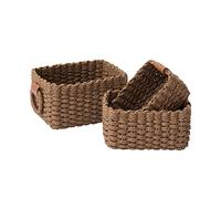 La Jolíe Muse Scatole di Immagazzinaggio di Carta di Eco Cestino di Immagazzinaggio Cioccolato Impilabile Cestini portaoggetti Fatto a Mano Asciugamano Libri di Trucco Armadio Bedroom Decor Set di 3