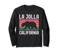 La Jolla California San Diego Retro Coast Cliff Beach 858 SD Maglia a Manica