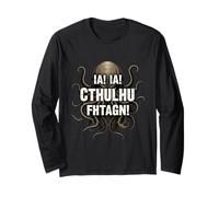 La La Cthulhu Fhtagn! Grafica Horror cosmica Maglia a Manica