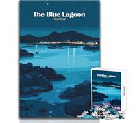 La Laguna Blu, Islanda per adulti Puzzle da 1000 pezzi Gioco educativo e divertente per imparare, regalo perfetto e premuroso per ogni occasione Dimensioni 38x26cm