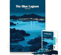 La Laguna Blu, Islanda Puzzle da 1000 pezzi per adolescenti Gioco intelligente per il relax Assemblaggio di modelli Lista dei desideri di Babbo Natale 38x26cm