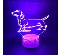 La Lampada Da Illusione 3D Ha Condotto La Luce Notturna Un Animale Bassotto Presente Per Lo Studente Per Il Comodino Per L'Atmosfera Di Halloween Con Regali Di Festa A Casa A Distanza